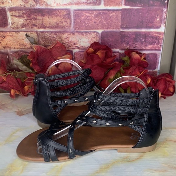 SO Black Silver Stud Gladiator Sandals - Picture 7 of 13